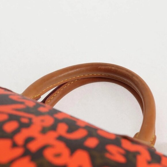 LOUIS VUITTON Monogram Graffiti Speedy 30 Hand Bag Orange M93705 Auth 131812V - Picture 9 of 16